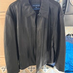 John Ashford Men's Black Leather Jacket
